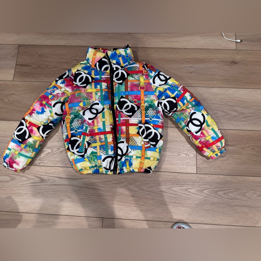 Colorful Jacket with Logo Pattern